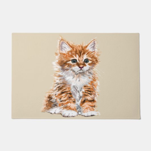 Little Kiten Doormat – あなたの色 ドアマット (正面)