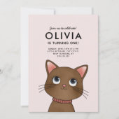 Little kitten birthday party 招待状 (正面)