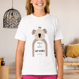Little Koala Crown Neutral Baby Shower Tシャツ