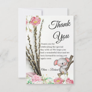 Little Koala Wedding Thank You Card for Guests All サンキューカード