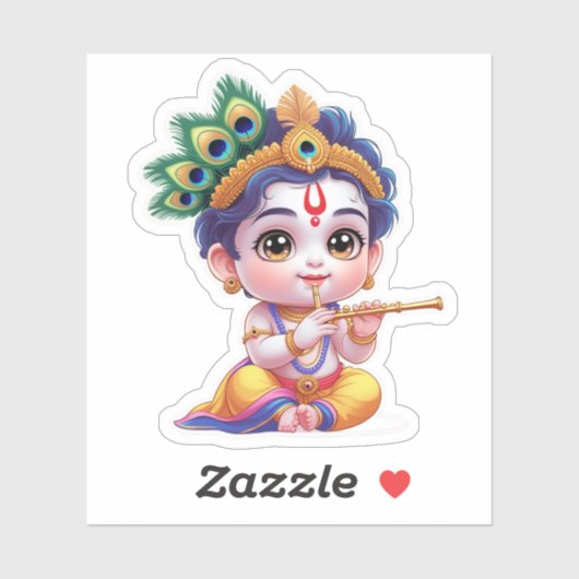 Little Krishna - Hindu God Sticker シール (シート)
