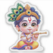 Little Krishna - Hindu God Sticker シール (正面)