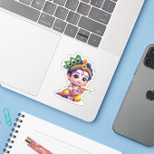 Little Krishna - Hindu God Sticker シール (ノートパソコンとiPhone)