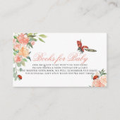 Little Lady Ladybug Roses Baby Shower Book Request エンクロージャーカード (正面)
