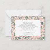 Little Lady Ladybug Roses Baby Shower Thank You ノートカード (裏面)