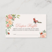 Little Lady Ladybug Roses Diaper Raffle Ticket エンクロージャーカード (正面)