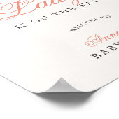 Little Lady Ladybug Roses Girl Baby Shower ポスター (角)