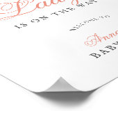 Little Lady Ladybug Roses Girl Baby Shower ポスター (角)