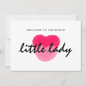 Little Lady New Baby Card (正面)