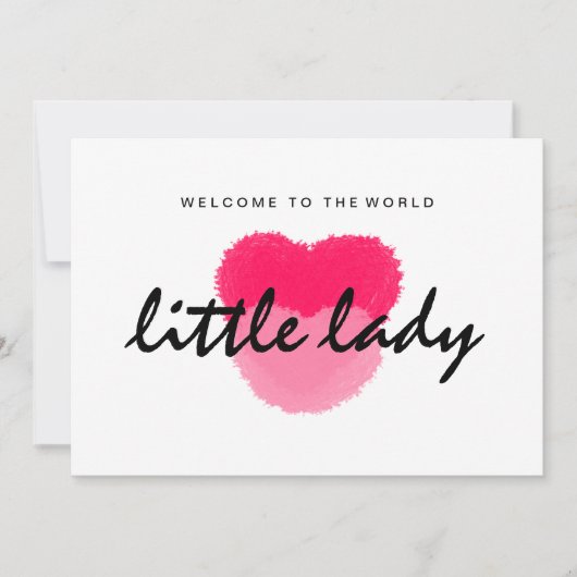 Little Lady New Baby Card (正面)