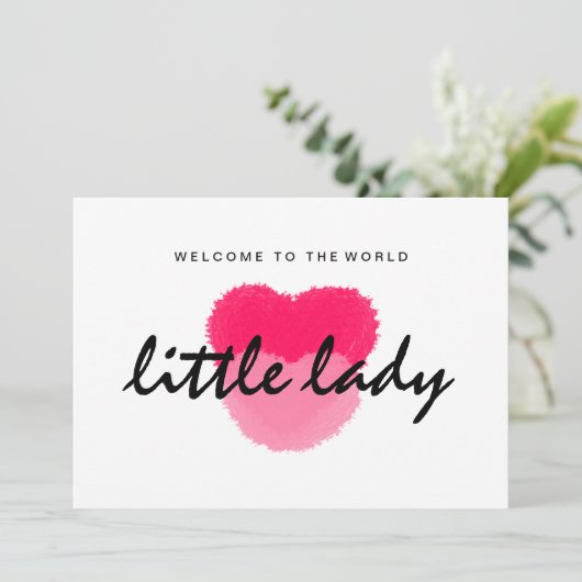 Little Lady New Baby Card (スタンド正面)