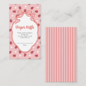 Little Lady on the Way Diaper Raffle Ticket エンクロージャーカード (正面/裏面)