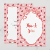 Little Lady on the Way Flat Thank You Card サンキューカード (正面/裏面)