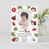 Little Ladybugの第2バースデーパーティー写真 招待状 (スタンド正面)