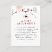 Little Ladybugギフトエレガント登録ベビーシャワー エンクロージャーカード (裏面)