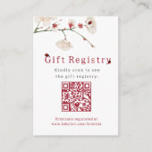 Little Ladybugギフトエレガント登録ベビーシャワー エンクロージャーカード (正面)