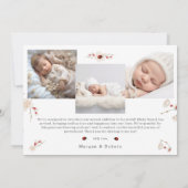 Little Ladybug Baby Girl Birth Announcement 招待状 (裏面)