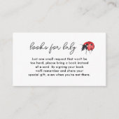 Little Ladybug Baby Shower Book Request Card エンクロージャーカード (正面)