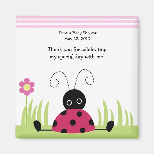 Little Ladybug Baby Shower / Magnet誕生日 マグネット (正面)