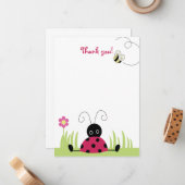 Little Ladybug Flatありがとうノートカード ノートカード (正面/裏面インサイチュ)