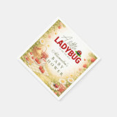 Little Ladybug Garden Baby Shower スタンダードカクテルナプキン (角)