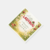 Little Ladybug Garden Baby Shower スタンダードカクテルナプキン (角)