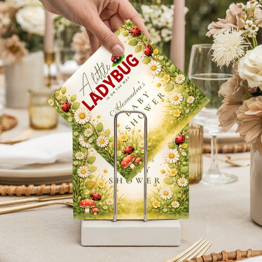 Little Ladybug Garden Baby Shower スタンダードカクテルナプキン