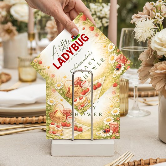 Little Ladybug Garden Baby Shower スタンダードカクテルナプキン