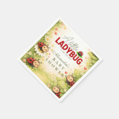 Little Ladybug Garden Celebration Baby Shower スタンダードカクテルナプキン (角)
