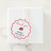 Little Ladybug Girl Baby Shower Thanks Beying Visi フェイバータグ (インサイチュ)