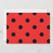 Little Ladybug Girl Birthday Party写真 招待状 (裏面)