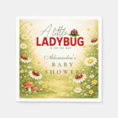 Little Ladybug Meadow Celebration Baby Shower スタンダードカクテルナプキン (正面)