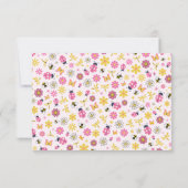 Little Ladybug Pink Girl Baby Shower  サンキューカード (裏面)