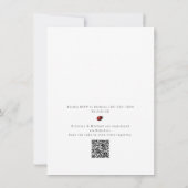 Little Ladybug QRコードベビーシャワー 招待状 (裏面)