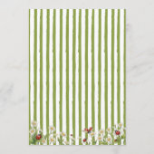 Little Ladybug Wildflower Girl Baby Shower 招待状 (裏面)