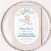 Little Lamb Baby Shower 招待状