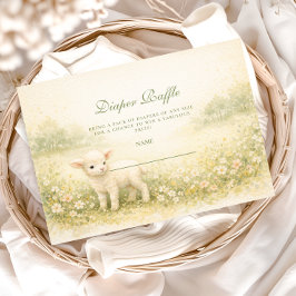 Little Lamb Wildflower Frame Diapper Raffle エンクロージャーカード