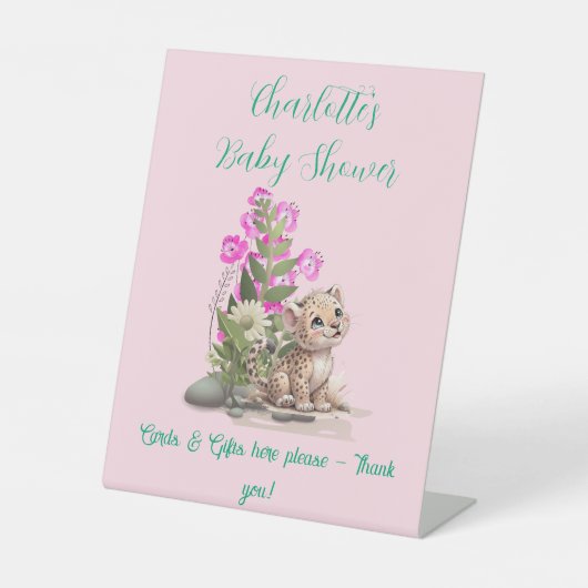 Little Leopard Baby Shower Gift Drop Off 台座サイン (正面)