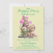 Little Leopard on Pale Bud Baby Shower Invitation 招待状 (正面)