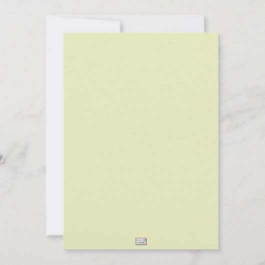 Little Leopard on Pale Bud Baby Shower Invitation 招待状 (裏面)