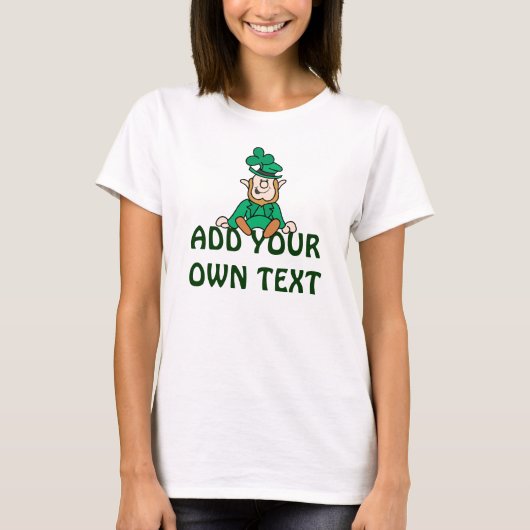 Little Leprechaun – 独自の文字を追加 Tシャツ (正面)