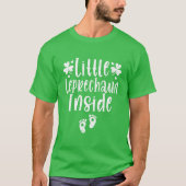 Little Leprechaun Inside Saint Patricks Day Pregna Tシャツ (正面)