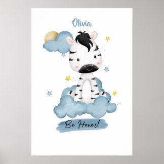 Little Lessons Zebra from the Clouds ポスター