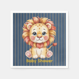 Little Lion Boy Baby Shower スタンダードカクテルナプキン