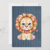Little Lion Boy Baby Shower 招待状 (裏面)
