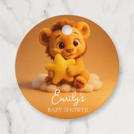 Little Lion & Star - Baby Shower Favor Tags フェイバータグ