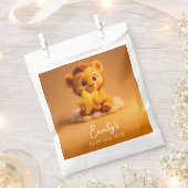 Little Lion & Star - Baby Shower Gift Bag フェイバーバッグ (クリップ留めされた状態)
