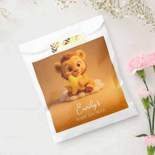 Little Lion & Star - Baby Shower Gift Bag フェイバーバッグ (封をした状態)