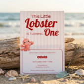 Little Lobster 1st Birthday Invitation 招待状