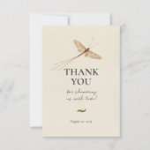 Little Love Bugヴィンテージ赤ちゃんシャワーありがとう サンキューカード (正面)